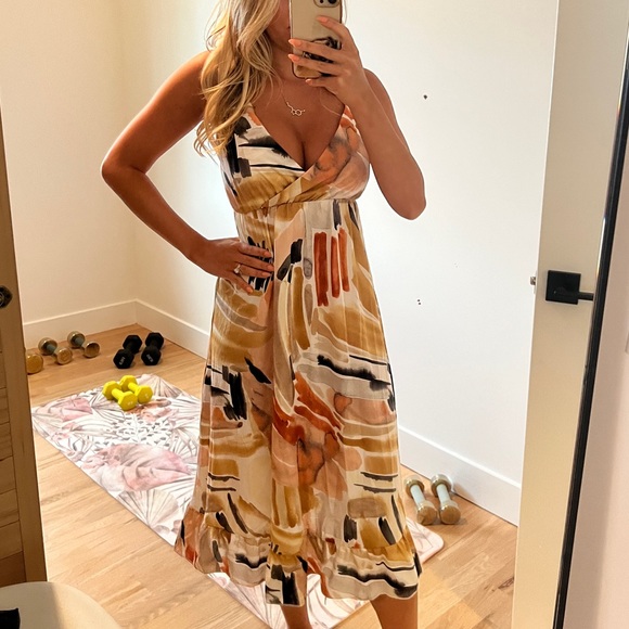 NWOT prettiest print midi flowy dress - Picture 2 of 3